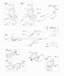 Air Cleaner Controls Exhaust System Governor Spring Ignition Diagram and Parts List for 12G612-0110-B1  Briggs and Stratton Engine